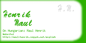 henrik maul business card